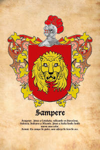 Escudo heráldico del apellido SAMPERE