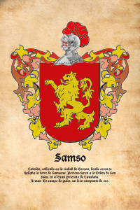Escudo heráldico del apellido SAMSO