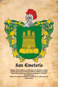 Escudo heráldico del apellido SAN EMETERIO