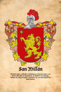 Escudo heráldico del apellido SAN MILLAN