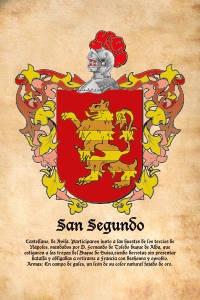 Escudo heráldico del apellido SAN SEGUNDO