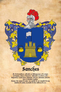 Escudo heráldico del apellido SANCHES