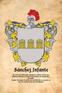 Escudo heráldico del apellido SANCHEZ INFANTE