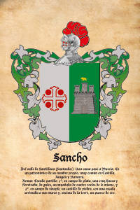Escudo heráldico del apellido SANCHO
