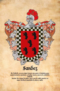 Escudo heráldico del apellido SANDEZ