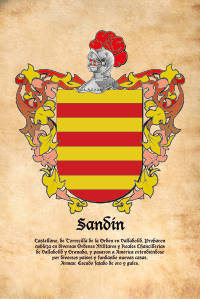 Escudo heráldico del apellido SANDIN