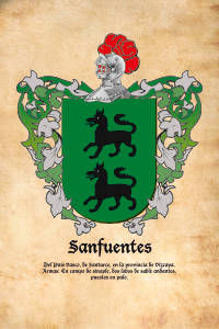 Escudo heráldico del apellido SANFUENTES