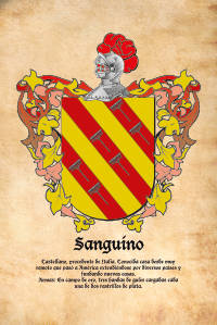 Escudo heráldico del apellido SANGUINO