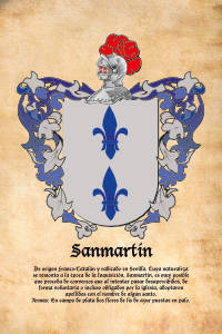 Escudo heráldico del apellido SANMARTIN