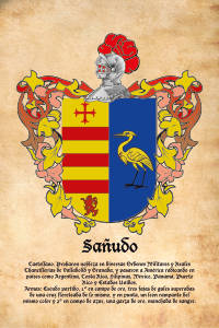 Escudo heráldico del apellido SAÑUDO