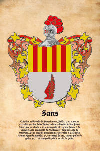 Escudo heráldico del apellido SANS