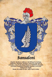 Escudo heráldico del apellido SANSALONI
