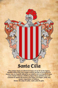 Escudo heráldico del apellido SANTA CILIA