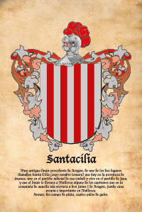 Escudo heráldico del apellido SANTACILIA