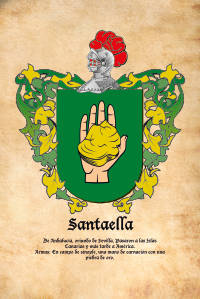 Escudo heráldico del apellido SANTAELLA