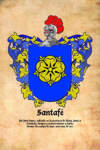 Escudo heráldico del apellido SANTAFE