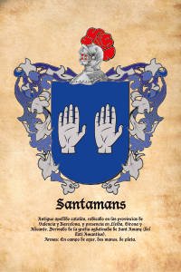 Escudo heráldico del apellido SANTAMANS