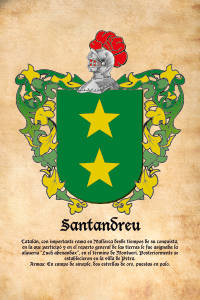 Escudo heráldico del apellido SANTANDREU