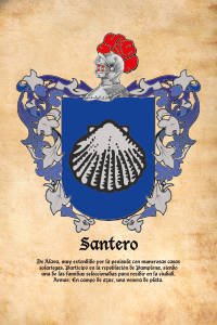 Escudo heráldico del apellido SANTERO