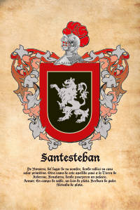 Escudo heráldico del apellido SANTESTEBAN