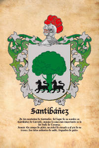 Escudo heráldico del apellido SANTIBAÑEZ