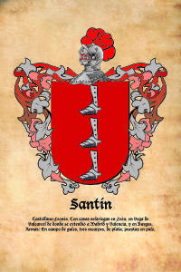 Escudo heráldico del apellido SANTIN