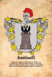 Escudo heráldico del apellido SANTINELLI