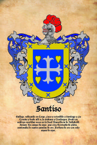 Escudo heráldico del apellido SANTISO