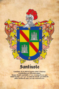 Escudo heráldico del apellido SANTIUSTE