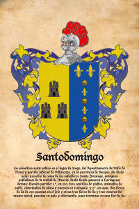 Escudo heráldico del apellido SANTODOMINGO