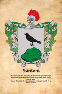 Escudo heráldico del apellido SANTONI