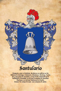 Escudo heráldico del apellido SANTULARIO