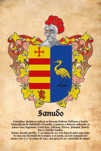 Escudo heráldico del apellido SANUDO
