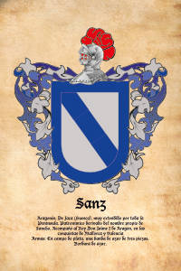 Escudo heráldico del apellido SANZ