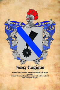 Escudo heráldico del apellido SANZ CAGIGAS