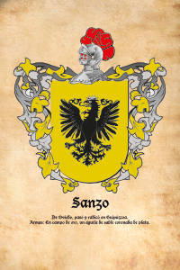 Escudo heráldico del apellido SANZO