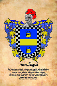 Escudo heráldico del apellido SARALEGUI
