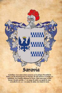 Escudo heráldico del apellido SARAVIA