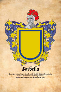 Escudo heráldico del apellido Sardella