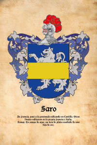 Escudo heráldico del apellido SARO
