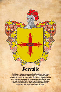 Escudo heráldico del apellido SARRALLE