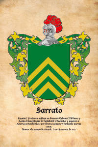 Escudo heráldico del apellido SARRATO