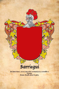 Escudo heráldico del apellido SARRIEGUI