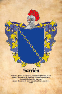 Escudo heráldico del apellido SARRION