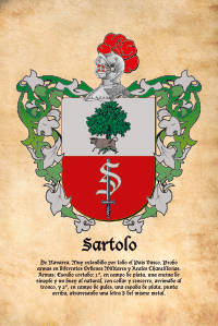 Escudo heráldico del apellido SARTOLO