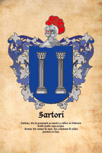 Escudo heráldico del apellido SARTORI