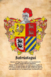 Escudo heráldico del apellido Satrústegui