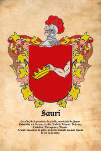 Escudo heráldico del apellido SAURI