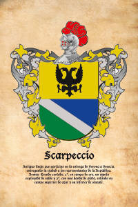 Escudo heráldico del apellido SCARPECCIO