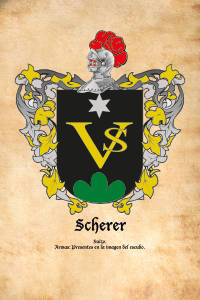 Escudo heráldico del apellido SCHERER